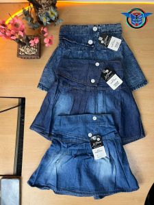 rok rempel premium kancing jeans anak perempuan 2-7 tahun
