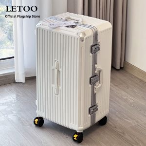Large Capacity Aluminum Frame Luggage Bag for Travel Abroad Thickened Carry-On Suitcase Fashionable Hardshell Suitcase