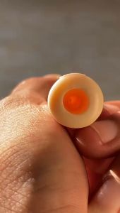 Pipa Gading Asli Lokal & Pipa Bulat 10cm Mulus Bahan Merah Bening