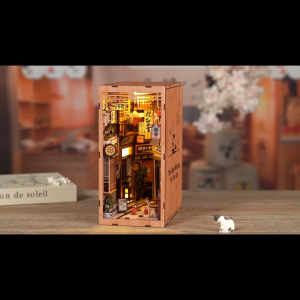 DIY 3D Wooden Puzzle The Alley Waiting for the Cat Learning by Doing Self Assembly Educational Craft BV02-019