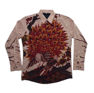 Lasmana Cream Baju Batik Pria Premium Slimfit