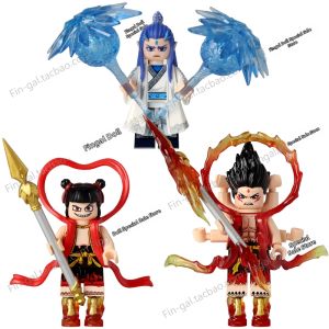 Nezha Ao Bing Hybrid Silk Wheel Brick Figure
