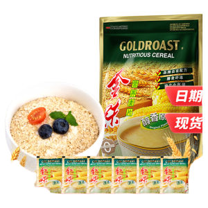 Golden Flavor Instant Oats 588g Breakfast Food Snack Original Taste Satiety Small Bag Porridge Grain Cereal Wheat Plant Protein