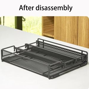 Pull-Out Kitchen Spice Rack 3-Tier Spice Rack Kitchen Organizer Foldable Storage Rack Large Capacity Drawer Rack Multifunction Cabinet Organizer Strong Load-Bearing Rustproof Home Living Room Kitchen Bar Office Bedroom