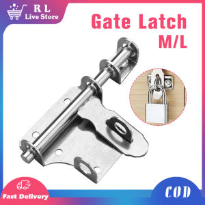 6in Sliding Bolt Gate Latch Heavy Duty Stainless Steel Bolt Interior Door Latches Safety Door Lock