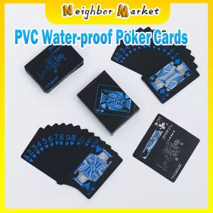 PVC Playing Card Poker Game Deck Gold Leaf Poker Suit Plastic Magic Waterproof Deck Of Card Magic