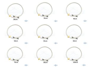 BATHKITCHZ 30-100cm White High Pressure Flexible Hose Pipe SUS 304 Standard Fitting Toilet Kitchen