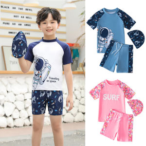 Childrens 3 Piece Swimming Suit New Boys Girls Split Quick Dry Professional Swimming Suit Big Boys Girls Swimming Suit Set