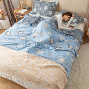 Phong cách Hàn Quốc có thể giặt bông khăn gạc chăn mềm mại và thân thiện với da Máy điều hòa Ga Trải Giường