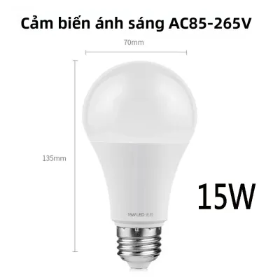 Bóng Đèn LED E27 Tích Hợp Cảm Biến Ánh Sáng/cảm Biến Chuyển Động Hồng Ngoại PIR Dùng Trang Trí Nhà Cửa Điện Áp AC 220V/110V Tùy Chọn
