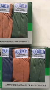 Grosir 2 Box / 6 Pcs CD Celana Dalam Pria Scorpion Polos Katun | Pakaian Dalam Laki Laki Murah