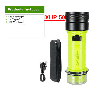 Led Professional Waterproof Diving Flashlight Plastic  Submersible Lighting at Night Submersible Wrist Waterproof Lantern