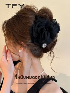 TFY | Fashionable Luxury Big Size Black Flower Hair Clip