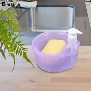 Blesiya bơm xà phòng rửa chén bát quả 1L Hộp đựng xà phòng và miếng bọt biển chủ đối với nhà