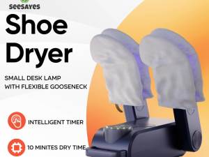 Boot Dryer with Heat Blower Adjustable Dry Rack Intelligent Timer Portable Shoe Glove Warmer for Work Boots Sneakers