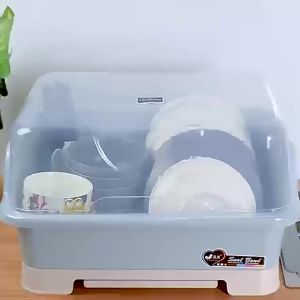 Large With Lid Dustproof Cutlery Drainer Organizer