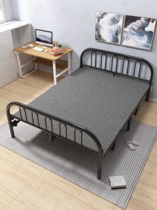 TATAHOME เตียงพับพกพา ผลิตจากเหล็ก มีฐานรองนอน เหมาะสำหรับการงีบหลับ/พักกลางวันในโรงพยาบาล/สถานที่กีฬา