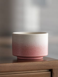 ZeroHome Ceramic Coffee Cup And Plate Set Pink White Peach Blossom Stream Precise Latte Cup Texture Design for Home And Office