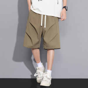 Quần Short Công Sở Nam Mùa Hè 2025 Phong Cách Mới Đơn Giản Thời Trang Trẻ Trung Quần Thể Thao Lụa Băng Quần Dài Năm Điểm