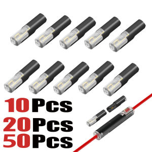10Pcs/20Pcs/50Pcs 1-Way Quick Connection Cable Connector - No Soldering Single Wire with Locking Plug-In Type Black and Transparent Easy and Quick Wiring No Stripping Required Wire Connector Quick Connection