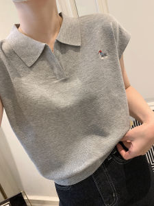 Polo Collar Short Sleeve Design T-Shirt Women