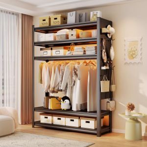 Multi-layer Open Hanging Rack for Clothes