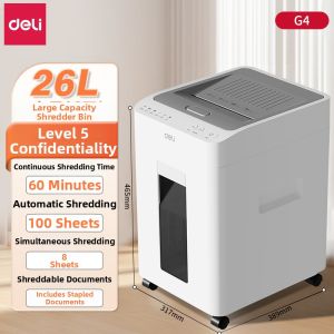 deli | Automatic High Security 5-Level Particle Shredder Machine