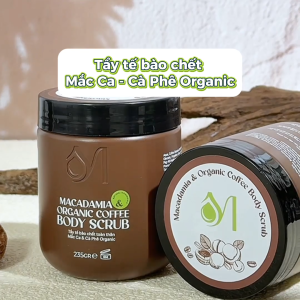 Tẩy Tế Bào Chết Body Scrub Cà Phê Organic - Mắc Ca MACALAND 235g/500g Dưỡng Ẩm Chăm Da Sáng Mịn