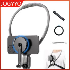 Magnetic Neck Mount POV Phone Holder for Video Recording Vlog Selfie Hands-free Phone Neck Holder Chest Mount for iPhone Android