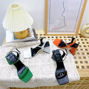 Giày sandal cao gót PinkShopGiayDep đế tam giác 7 phân thiết kế mới lạ độc đáo giày đi tiệc sang trọng mẫu mới 2023 SD7TG