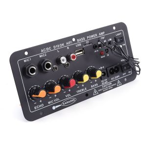 Amplifier Board Audio Bluetooth USB 30-120W Karaoke Power Stereo Bass Audio Karaoke FM Papan Penguat Bluetooth Subwoofer D10