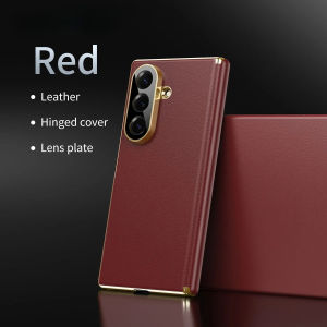 szhaiyu | For Samsung Galaxy Z Fold 8 Ultra 7 6 5 4 Fold8 Phone Case Luxury Leathe Double Hinge Shockproof Protection No Front Cover