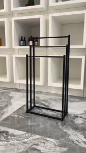 Towel Rack Stand Metal Floor Towel Rack Hanger Bathroom Rack Drying Rack Home Storage Shelf