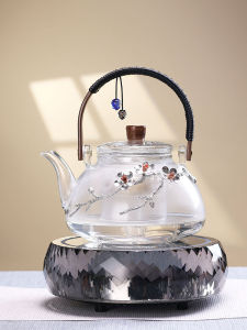 New Arrival Glass Cooking Double Liner Tea Brewing Pot High-Grade Plum Blossom Tea Loop-Handled Teapot Household Teapot Tea Cooker Tea Set