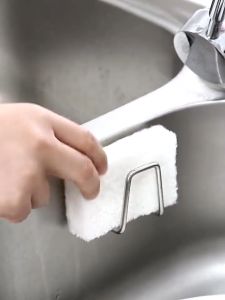 Giá Đỡ Đa Năng Thép Không Gỉ Dán Bồn Rửa Chén / Đựng Mút Rửa Chén