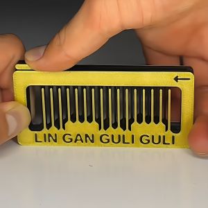 Inspirational Music Comb Keychain Creative Stress Relief Toy 3D Printed Pluck Instrument Pendant for Good Friends