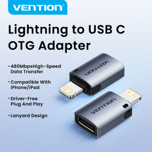 Vention Lightning OTG Type C C to Lighting OTG Adapter USB-C Female to Lightning Converter for iphone 14 13 Type-C OTG Connector