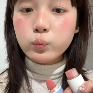 【XZ Beauty】5Color Sponge Head Moisturizing Blusher Milk Pink Matte Liquid Blush Stick Cheek Makeup Natural Lip Contour Brighten Rouge Highlighter