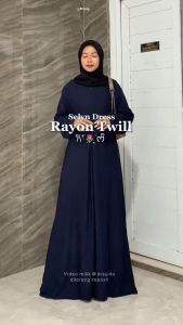 Gamis Rayon Twill Terbaru Polos Arini  | Dress Semi Abaya Jumbo