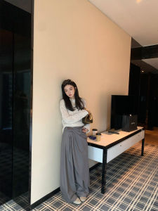 Irregular Loose Palazzo Trousers Women Autumn Pants