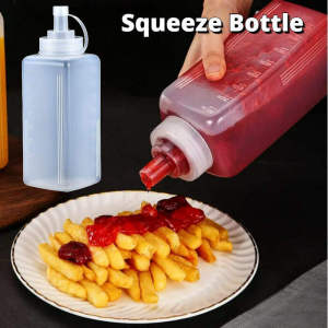Oil Bottle 1Pcs Large Plastic Squeeze Condiment Bottles Plastic Squeeze Bottle Condiment Dispenser