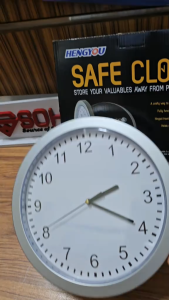 JD-26 Jam Dinding Bulat Fitur Brankas Jam Analog Silent Move Jam Quartz Fitur Hidden Storage Box