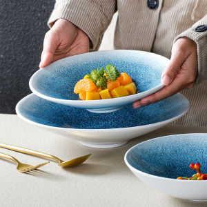 Xiangyuan Beautiful Melamine Dinnerware Plate Commercial round Deep Dish Hotel Stir-Fry Salad Cold Skin Noodles Mixed Dish Plate
