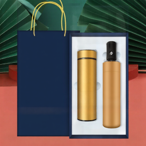 MLZH | High-end Business Gift Set Customizable Umbrella and Thermal Cup