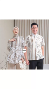 Soraya Series Blouse Hem Pakaian Batik Couple Seragam Modern Atasan Baju Kerja Kantor Wanita