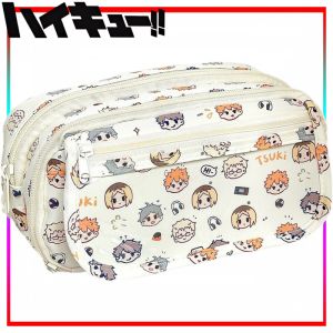 New Haikyuu!! Itabag Cartoon Kodzu Kenma Stationery Box Double Zipper Holiday Gift Anime Peripherals Large Capacity Storage