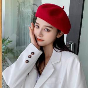 Mũ Len Beret Phong Cách Anh Quốc Mùa Đông Mũ Lễ Hội Giáng Sinh Mũ Họa Sĩ Mũ Thời Trang Hợp Thời Trang Mũ Trùm Đầu