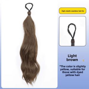 New Chinese Style Wig Side Ponytail Light National Style Hair Clip Natural Simulation Hair Hanfu Cheongsam Micro Curl Style Wig Braid Ponytail