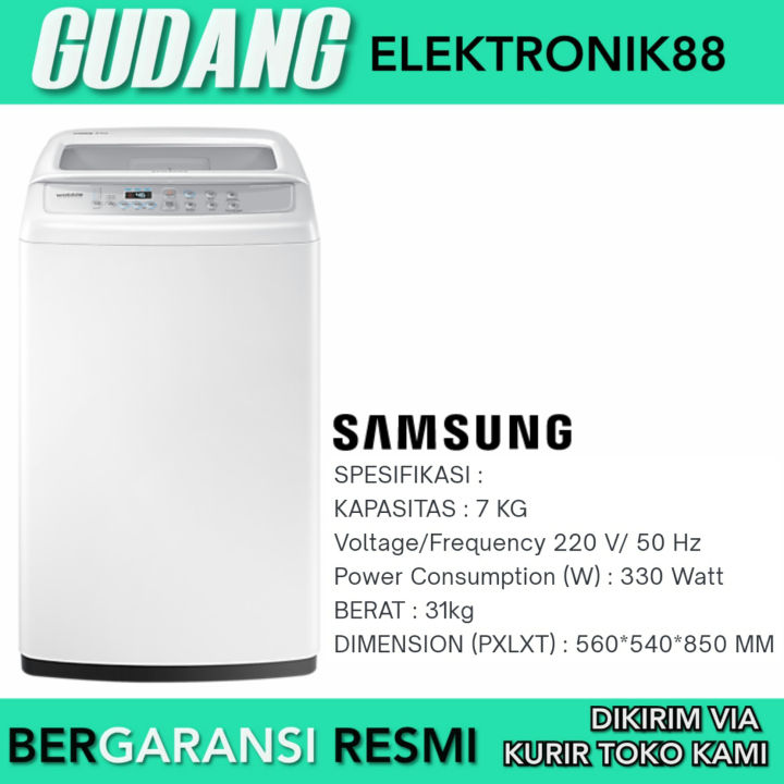 Mesin Cuci Samsung 1 Tabung 7 Kg WA70H4200 Top Loading Samsung 7kg ...