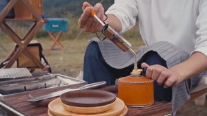 Naturehike Butane Blow Torch Set Portable Lightweight Multifunctional Stove Long Igniter Powerful 7500W Flame Firepower Blowtorch For BBQ With Screw To Nozzle Type Adaptor And Igniter Outdoor Camping Hiking Cooking Burner Picnic Original Nature Hike